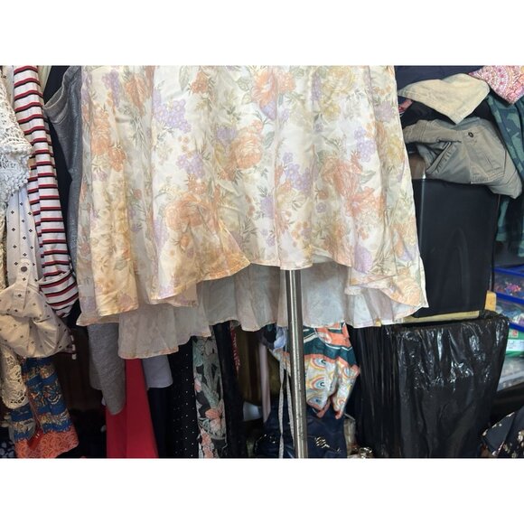 Torrid Babydoll Challis Corset Top Lush Floral Dew Sleeveless Peach NWT 4 (4X) - Picture 3 of 12